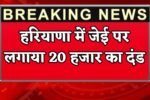 Haryana : हरियाणा में जेई पर लगाया 20 हजार का दंड, बड़ी वजह आई सामने 4 A fine of 20,000 was imposed on a JE in Haryana.