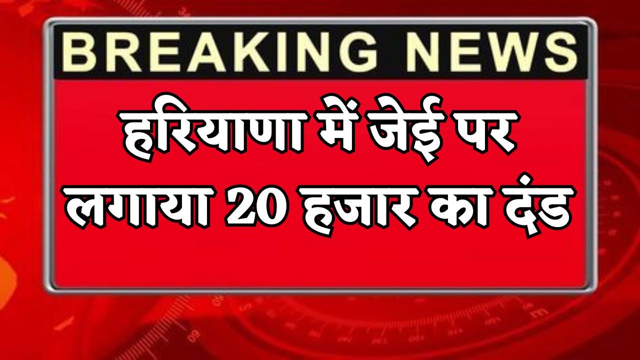 A fine of 20,000 was imposed on a JE in Haryana.